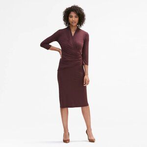 MM Lafleur Medium Faux Wrap Jersey Casey Midi Dress
